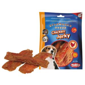 FRIANDISE NOBBY Snack poulet jerky pour chien 375g