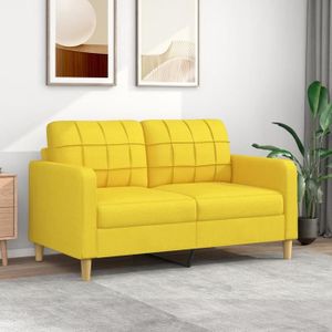 CANAPÉ FIXE Divan - Sofa Moderne Canapé à 2 places - Jaune cla
