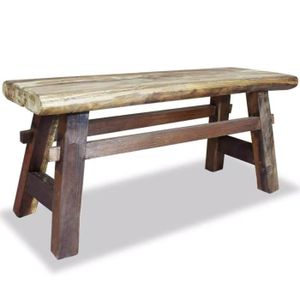 Banc Bois De Recuperation 86x40x60 Cm Avec 1 Compartiment De Rangement Interieur Achat Vente Banc Cdiscount