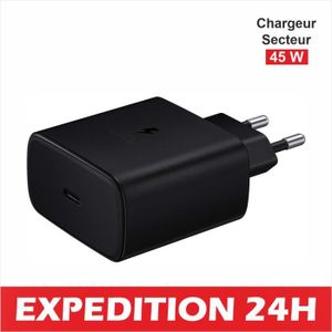 CHARGEUR - ADAPTATEUR  Chargeur Secteur Rapide 45W pour Samsung S22 ULTRA