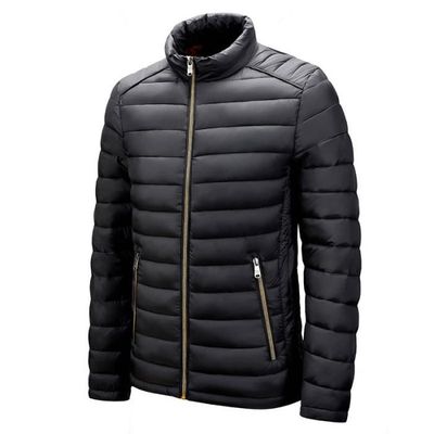 Doudoune Homme Legere Mi saison Matelassee INSFITY Coupe Regular Fermeture zippee Noir Noir Cdiscount Pret a Porter