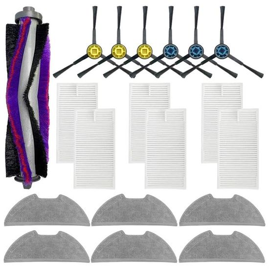 Kit D'accessoires Pour Aspirateur Robot Eureka J12 Ultra, 1 Brosse Principale 4 Filtres Hepa 4 Chiffons 4 Sacs A Poussiere 4 Brosses Laterales 1 Brosse De Nettoyage 91856524