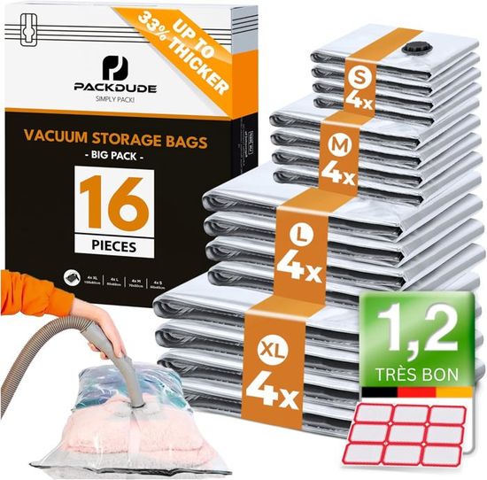 Sac Sous Vide Vetement Aspirateur I 16 Pieces I Sac Sous Vide