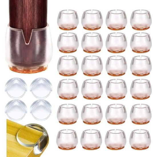 Patin Silicone Chaise Protege Pied de Table Embout Pied de Chaise 32