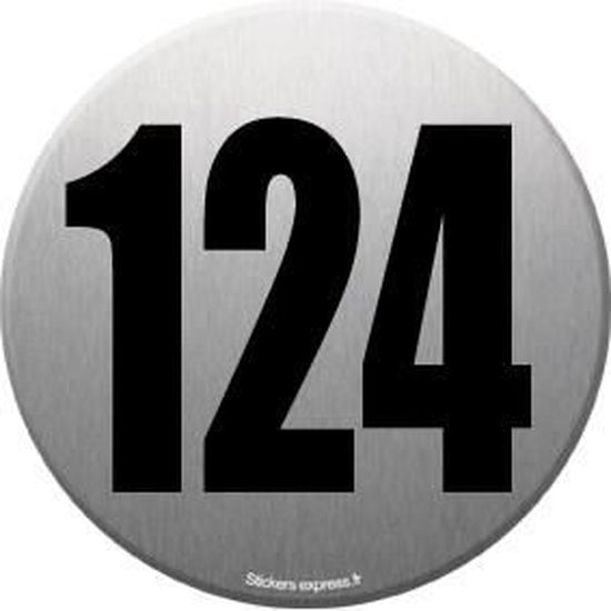 Autocollant/sticker numéroderue124 (10 cm gris) - Cdiscount Maison