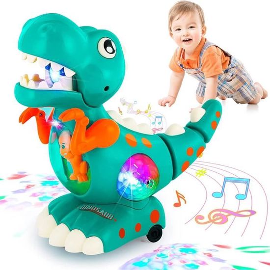 TUMAMA Dinosaure Parlant Et Dansant – Peluche Interactive Avec Enregistrement Et Répétition – Chante Et Bouge – Cadeau Idéal 2 3 4 Ans
