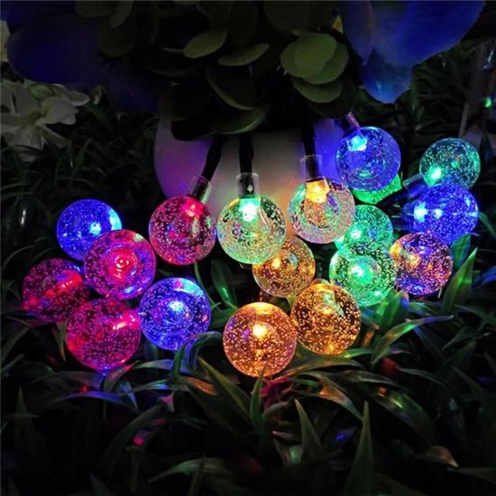 5M Boule Guirlande LED de Noël Solaire Guirlande pour sapin Noël