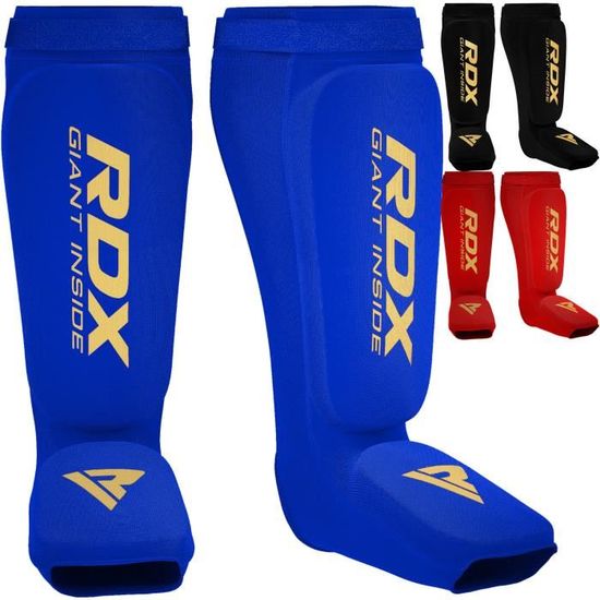Protège-tibias RDX KARA F6 – Cuir Maya Hide, Mousse Multi-couches, Pour Muay Thai MMA Boxe