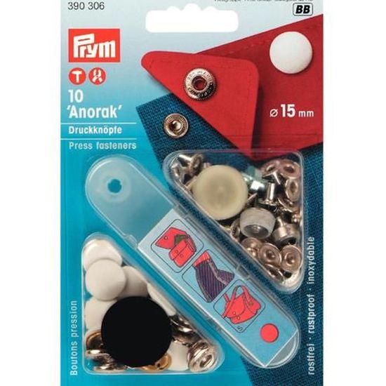 Prym 673136 Werkzeug-Set für Prym Druckknöpfe Anorak, 12, 15 und 20 mm