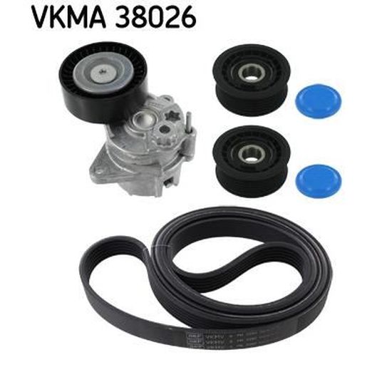 SKF Kit courroie d'accessoire VKMA 38026 - Cdiscount Auto