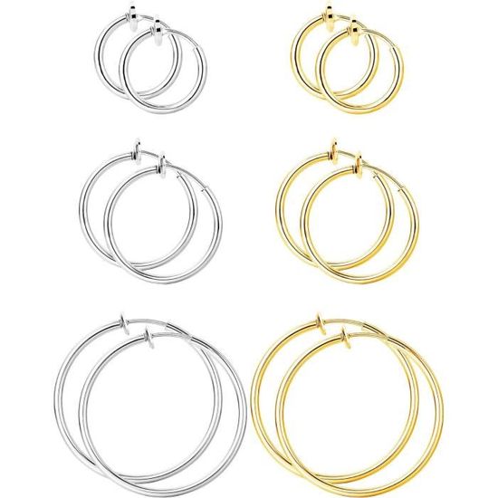 Mikovivi – Lot De 6 Paires De Boucles D'oreilles à Clip – Sans Piercing – Enfants – Papillons, Monstres, Princesses