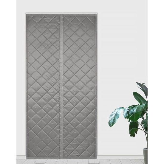 Rideau Porte Magnétique Isolant Thermique 70x200cm EVA Gris - Fermeture Automatique
