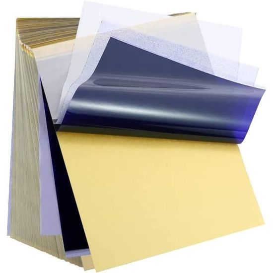 Papier Transfert Tatouage Frevoitna - 60 Feuilles A4 Pour Imprimantes Jet D'encre, Laser & Thermique - Pochoir Carbone, Sans Danger Peau