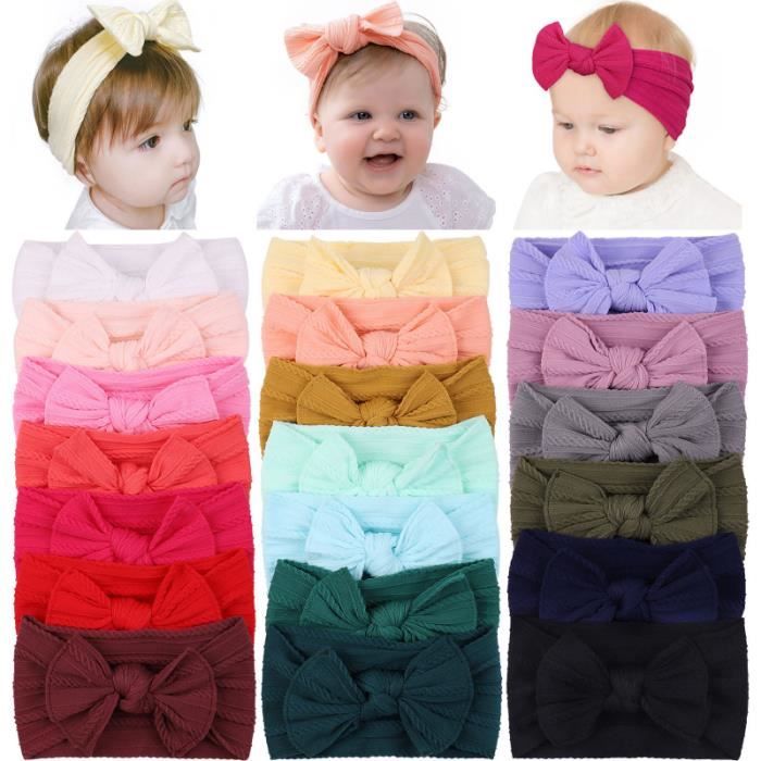 pcs Bandeau Elastique Pour Enfants Bandeau Bebe Large Noeud Couleurs Aleatoires Cdiscount Au Quotidien