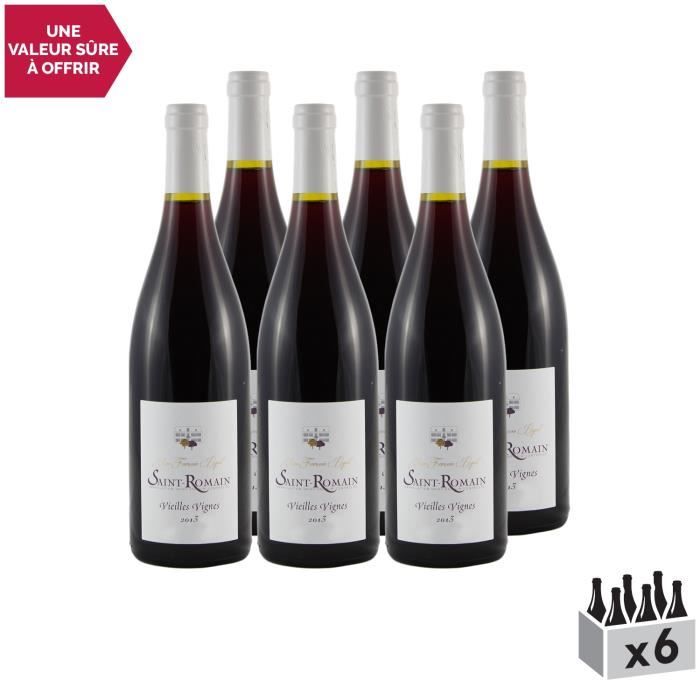 Saint-Romain Vieilles Vignes Rouge 2013 - Lot de 6x75cl - Domaine François Rapet - Vin AOC Rouge de Bourgogne - Cépage Pinot Noir