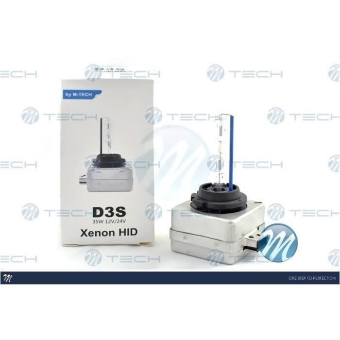 2 AMPOULES XENON D3S COULEUR 6000K MARQUE MTECH