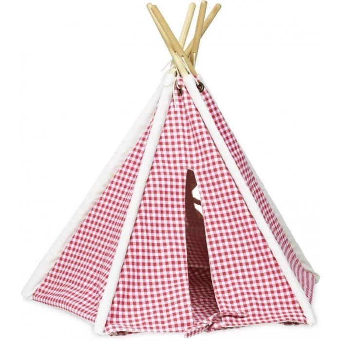 Mini-tipi vichy rouge
