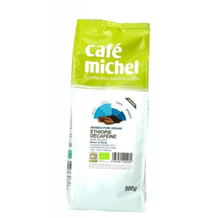 Café Ethiopie décaféiné grains 500gr