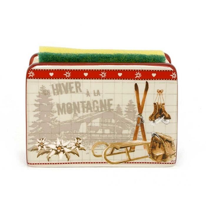Porte-éponge et éponge Refuge - Déco Montagne