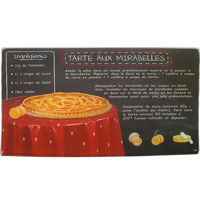Planche en verre à decouper Recette Mirabelles