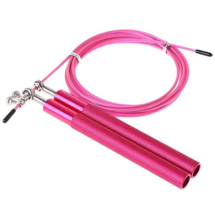 Accessoires Fitness - Musculation,Corde à sauter de vitesse professionnelle pour l'entraînement de saut de forme - Type Pink