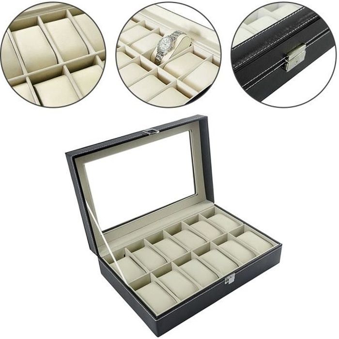 Boîte à Montre，Boîte à rangement bijoux /montres coffre