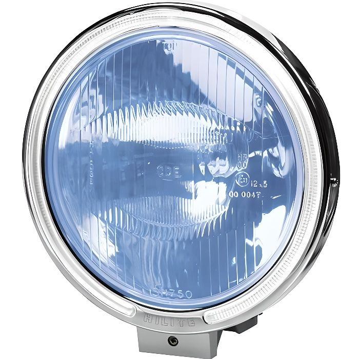 Phare, Longue Portée Verre Bleu H3 + Veilleuse Angel Eyes Normes EU