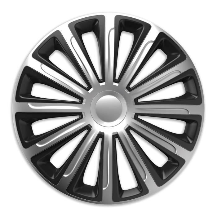Trend silver - 4 enjoliveurs 13' - argent noir