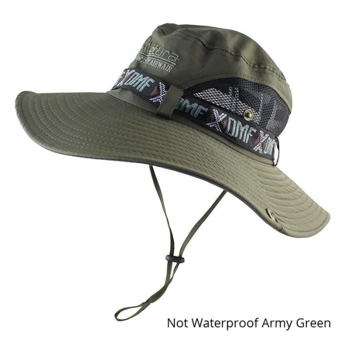 CAMOLAND imperméable seau chapeau pour hommes femmes en plein air casquette de pêche été UV Protecti Model B Green