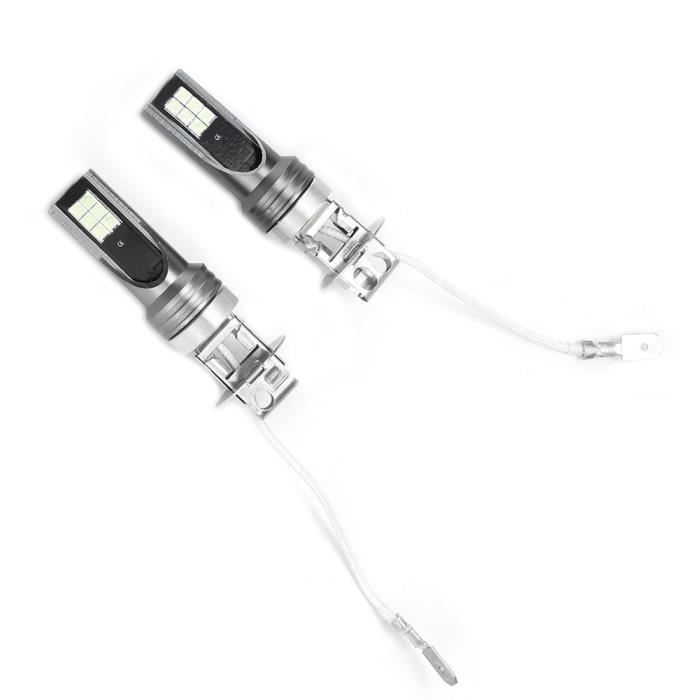 Ampoules antibrouillard LED, 2 pièces 3030-12LED H3 24W 6000K voiture phare LED phare antibrouillard accessoire automatique