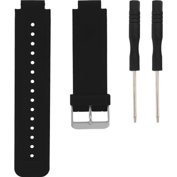 Drfeify bracelet de montre adapté pour Garmin Vivoactive Bracelet de montre réglable en gel de silice pour bracelet de