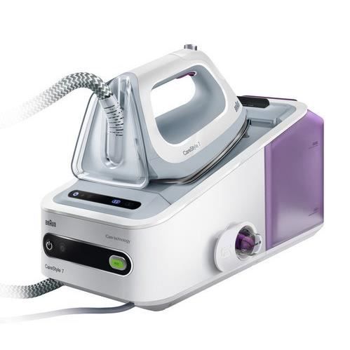 BRAUN CareStyle 7 IS7043WH Centrale vapeur 7 bar- Débit vapeur 125g/min - Autonomie illimitée - Réservoir amovible 2L