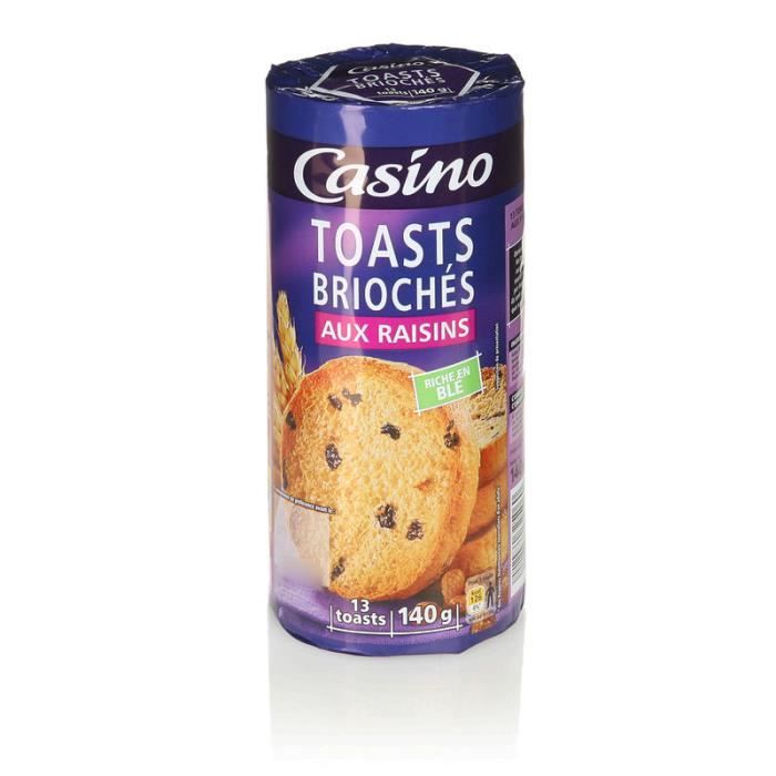 Toasts briochés aux raisins - 140 g