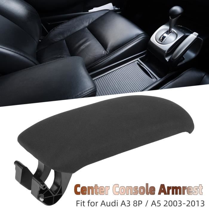 Couvercle d'accoudoir de Console centrale en tissu noir de voiture pour Audi A3 8P - A5 2003-2013 8P0864245P -FOE