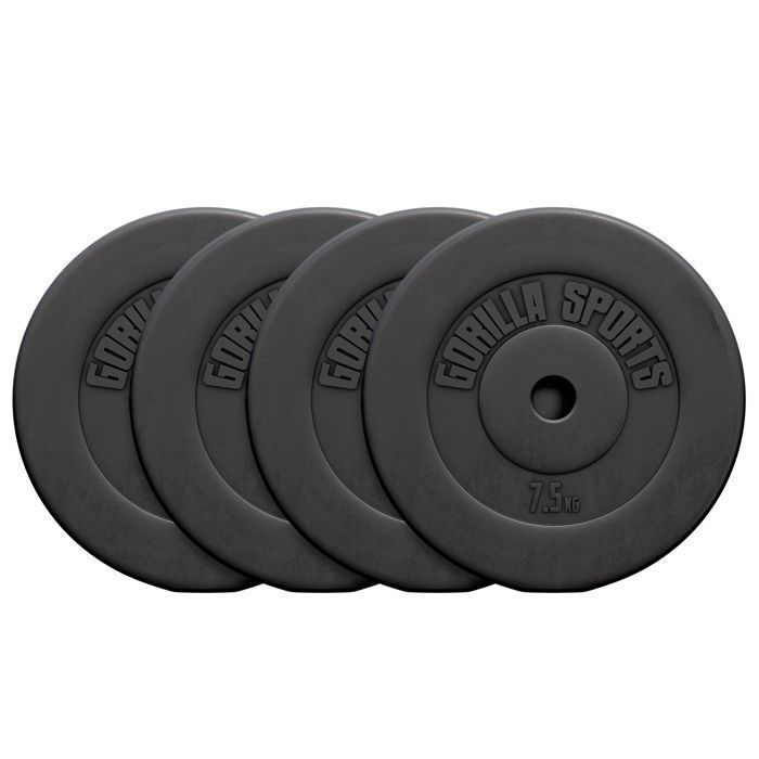 Lot de disques en plastique 30 kg (4 x 7,5kg), Ø 31mm d'alésage