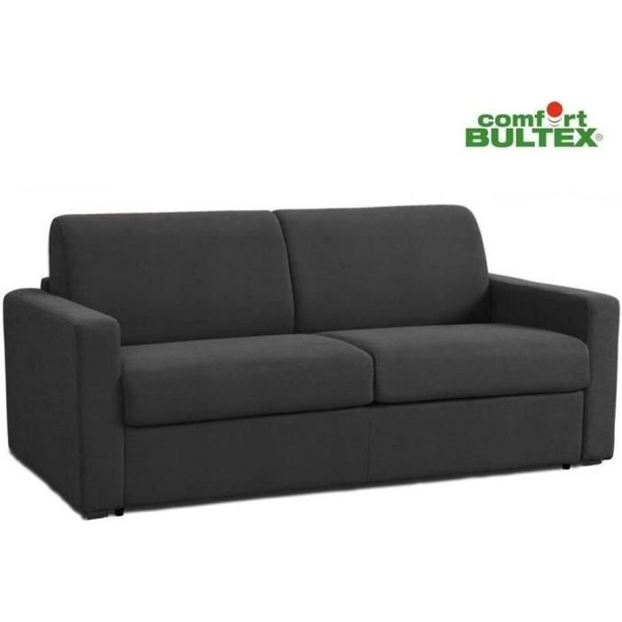 Canapé NIGHT BULTEX convertible EXPRESS 140*14* 195cm tissu NEO 14 gris anthracite gris Inside75