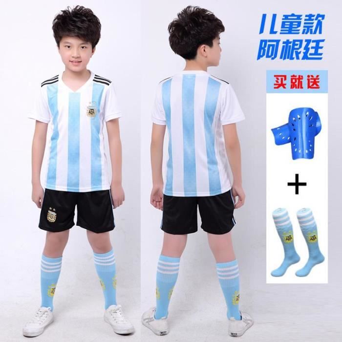 2018 Coupe du monde Argentine équipe de football Enfants Suit Maillot de Football Tops + Shorts