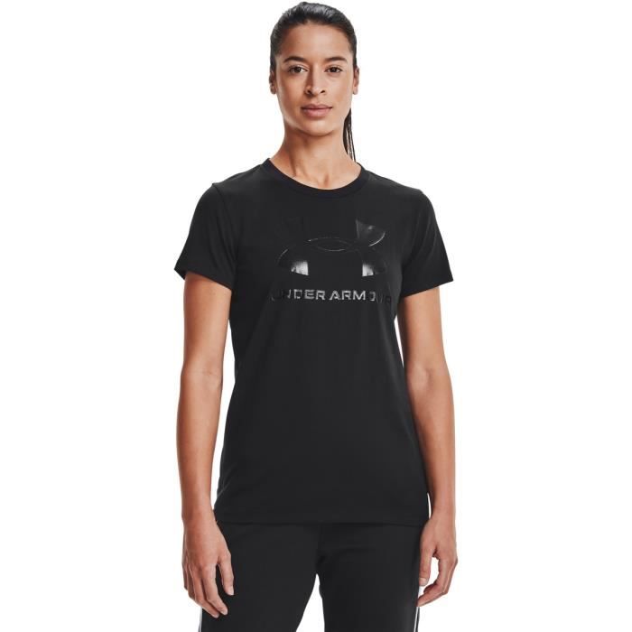 T-shirt femme Under Armour à manches courtes Sportstyle Graphic - noir/noir - XL