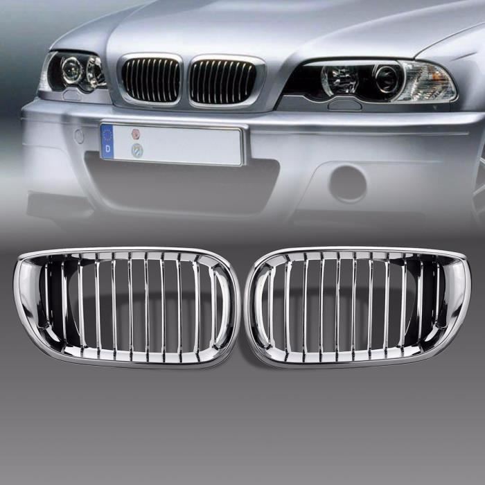 NEUFU 2x Chrome Avant Pare-chocs Calandre Grilles Pr BMW E46 3 Series 02 03 04 05 4 Porte