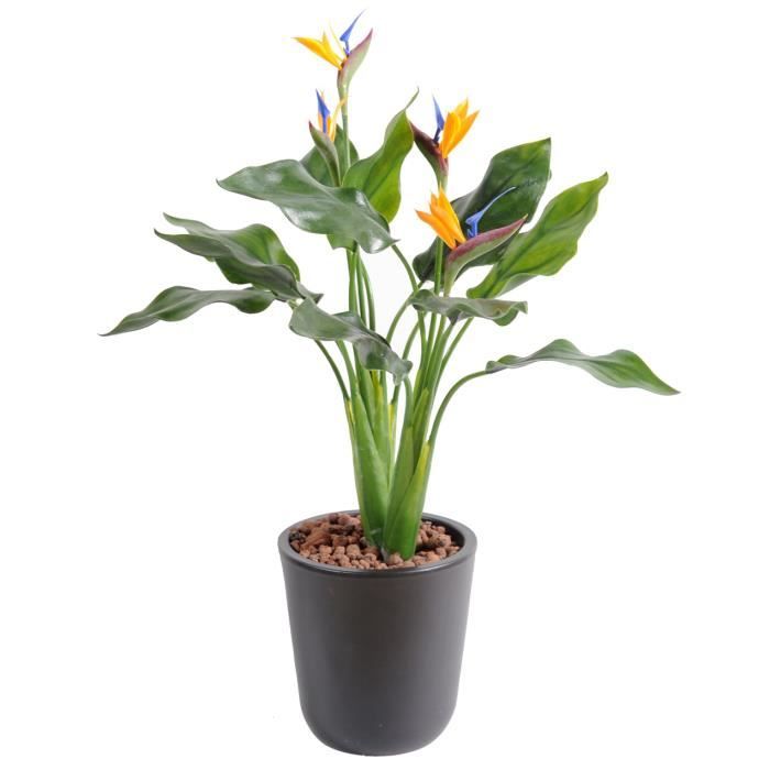 Plante artificielle haute gamme Spécial extérieur - Strelitzia artificiel - Dim : 50 x 35 cm -PEGANE