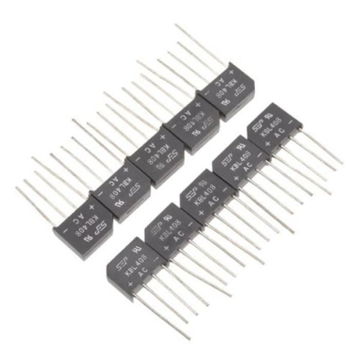 10 pièces pont redresseur Durable 800 V 4A pratique KBL408 sûr pile pour usine CIRCUITS INTEGRES