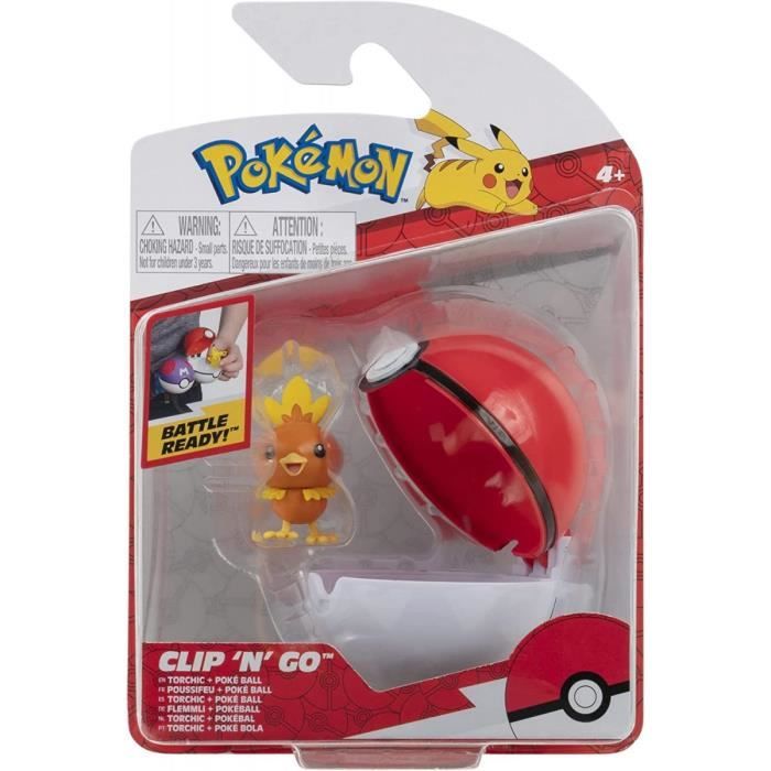 Coffret Pokemon Pokeball Poussifeu Et Sa Poke Ball Rouge Et Blanche Pokeball Clip N Go Figurine Set Garcon 1 Carte Animaux