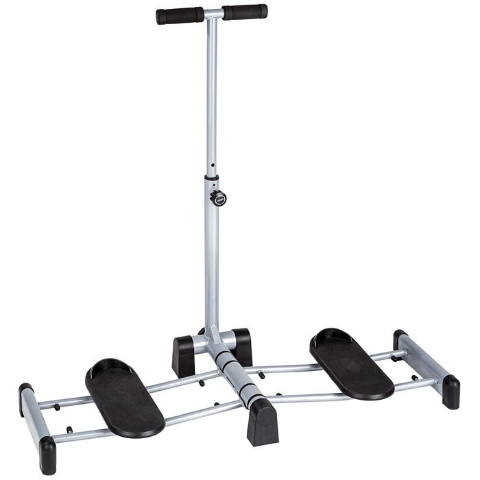 TECTAKE Appareil de Musculation pour Abdominaux Jambes Pliable Réglable en Acier 107 cm x 48 cm x 98 cm Gris
