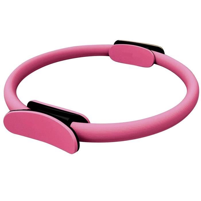Anneau de Pilates Rose - Cercle à résistance de remise en forme pour tonifier les bras et les cuisses