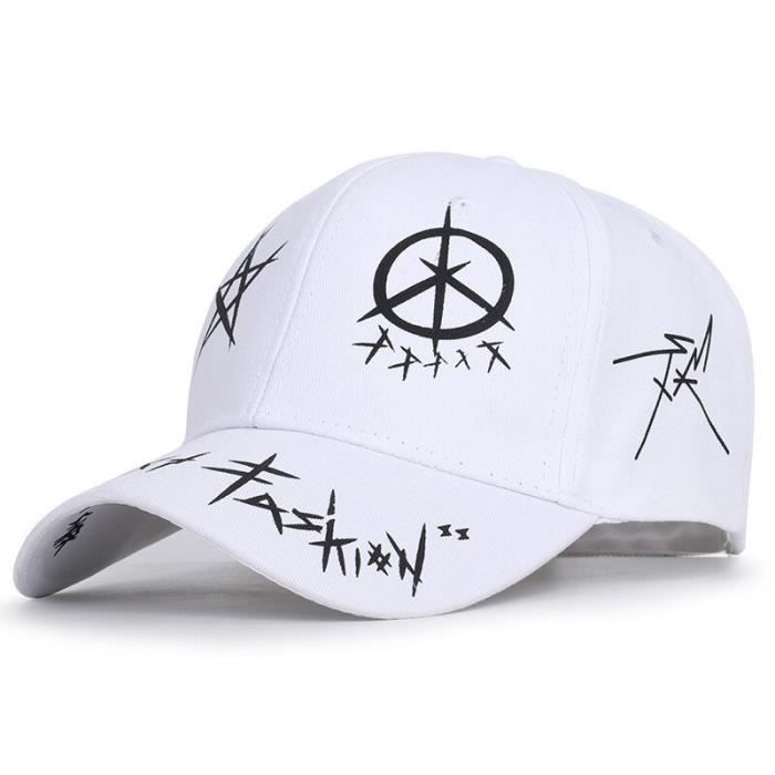B3-Adjustable -Casquette de Baseball unisexe, couleur noir et blanc, pentagramme, Graffiti, chapeau de soleil pour jeunes hommes et