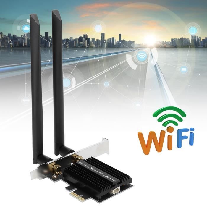 adaptateur Wifi d'antenne Adaptateur WLan de bureau Carte réseau double bande Périphériques d'ordinateur Wi-Fi 6 -WOH