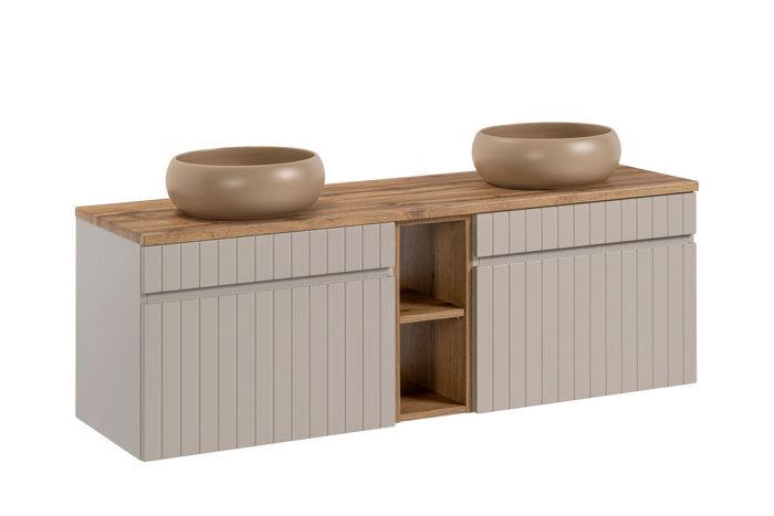 ICONIC CASHEMIRE 140 cm avec le plan et les vasques