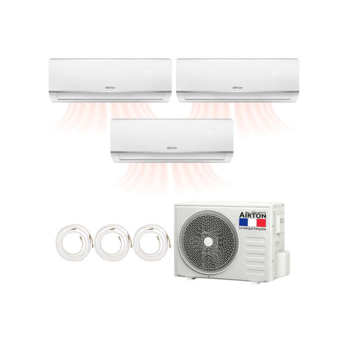 Airton Pompe à Chaleur Réversible R32 9000BTU - Climatiseur Murale A++, ReadyClim 4m Préchargé