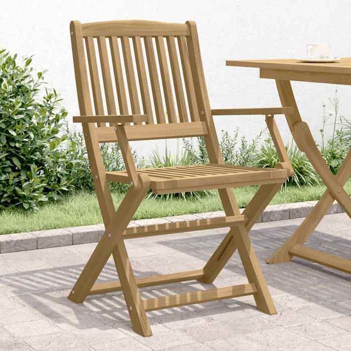 vidaXL Chaises pliables de jardin lot de 8 bois massif d'acacia chaise de jardin en bois chaise pliable meuble 3214229