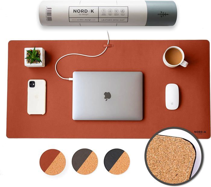 Nordik Lederen valet Tray - Sahara Gray - premium veganistisch leer stijlvol en georganiseerd nachtkastje lade voor mannen - EDC Catchall Tray voor sleutels, horloge, portemonnee, sieraden - moderne